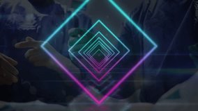 Animation of shapes over surgeons during surgery. Global medicine and digital interface concept digitally generated video. - Powered by Shutterstock - Get 15% off with code: PIKWIZARD15