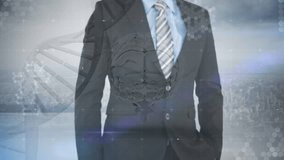 Animation of medical icons and data processing over caucasian businessman. Global medicine, science, research, computing and data processing concept digitally generated video. - Powered by Shutterstock - Get 15% off with code: PIKWIZARD15