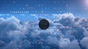 Animation of network of connections with icons over clouds. Global connections business digital interface technology and networking concept digitally generated video. - Powered by Shutterstock - Get 15% off with code: PIKWIZARD15