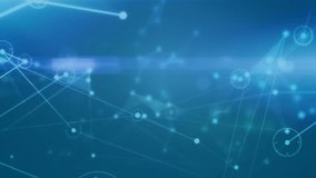 Animation of networks of connections with icons over cityscape on blue background. Global networks and digital interface concept digitally generated video. - Powered by Shutterstock - Get 15% off with code: PIKWIZARD15