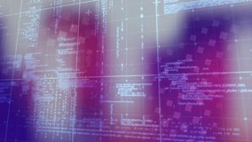 Digital animation of data processing and shapes on blue background. Global communication data processing and digital interface concept digitally generated video. - Powered by Shutterstock - Get 15% off with code: PIKWIZARD15