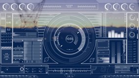 Animation of data processing and fireworks over electricity pylons and landscape. Global finances, computing and digital interface concept digitally generated video. - Powered by Shutterstock - Get 15% off with code: PIKWIZARD15