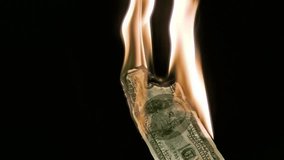 Animation of financial data processing and statistics over burning american dollar banknote. Global business, finance, data processing and connections concept digitally generated video. - Powered by Shutterstock - Get 15% off with code: PIKWIZARD15