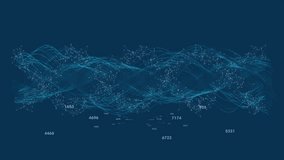 Animation of numbers and data processing over network of connections. Global business, finance, computing, connections and data processing concept digitally generated video. - Powered by Shutterstock - Get 15% off with code: PIKWIZARD15