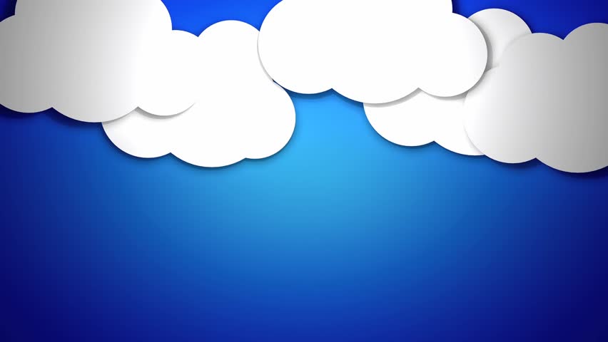 Simple paper like clouds animation. With alpha matte.