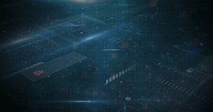 Animation of warning data processing, online security padlock. global online security, computing, data processing and technology concept digitally generated video. - Powered by Shutterstock - Get 15% off with code: PIKWIZARD15