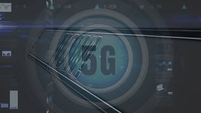 Animation of data processing over clock. Global business and digital interface concept digitally generated video. - Powered by Shutterstock - Get 15% off with code: PIKWIZARD15