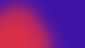 A vibrant halftone image split in half, showcasing a gradient of red and blue on the left and blue and red on the right, creating a visually striking contrast and blend of colors - Powered by Shutterstock - Get 15% off with code: PIKWIZARD15