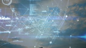 Technology researcher raising smartphone scanning horizon for coastal data with holographic charts. Futuristic, innovation, connectivity, exploration, data visualization, outdoor, research - Powered by Shutterstock - Get 15% off with code: PIKWIZARD15