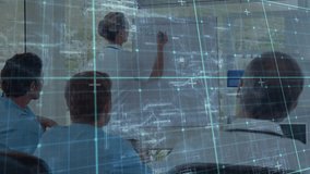 Presenter starting session and writing medication diagram on flip chart while team discussing plan. Medical, teamwork, collaboration, presentation, education, healthcare, communication - Powered by Shutterstock - Get 15% off with code: PIKWIZARD15