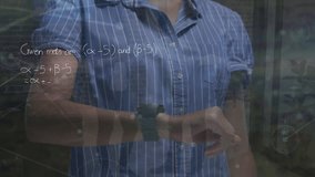 Animation of data processing over caucasian businesswoman with smartwatch. global business, finances, connections and digital interface concept digitally generated video. - Powered by Shutterstock - Get 15% off with code: PIKWIZARD15