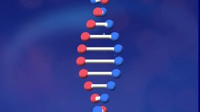 Animation of dna structure spinning over neon ticking clock against blue background. Medical research and business technology concept - Powered by Shutterstock - Get 15% off with code: PIKWIZARD15