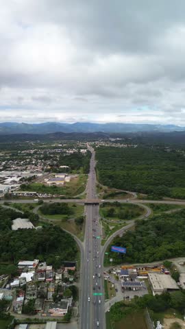 dominican republic, city, aerial, highway, ring road, downtown, high, urban, architecture, santo domingo, city landscape, dominican, perspective, view, town, construction, gate