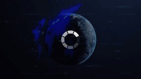 Animation of globe with connections and financial data processing. Global business, finances, connections, computing and data processing concept digitally generated video. - Powered by Shutterstock - Get 15% off with code: PIKWIZARD15