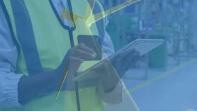 Animation of data processing over hands of diverse male surgeon holding xray. Global business global medicine healthcare services and data processing concept digitally generated video. - Powered by Shutterstock - Get 15% off with code: PIKWIZARD15