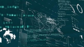 Animation of data processing and scanning animation rotating animation data processing and rotating animation of data of data. Global design processing and technology concept digitally generated - Powered by Shutterstock - Get 15% off with code: PIKWIZARD15