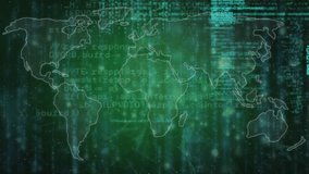 Animation of layers of processing data over world map on green background. Data, business, digital interface and global communication, digitally generated video. - Powered by Shutterstock - Get 15% off with code: PIKWIZARD15
