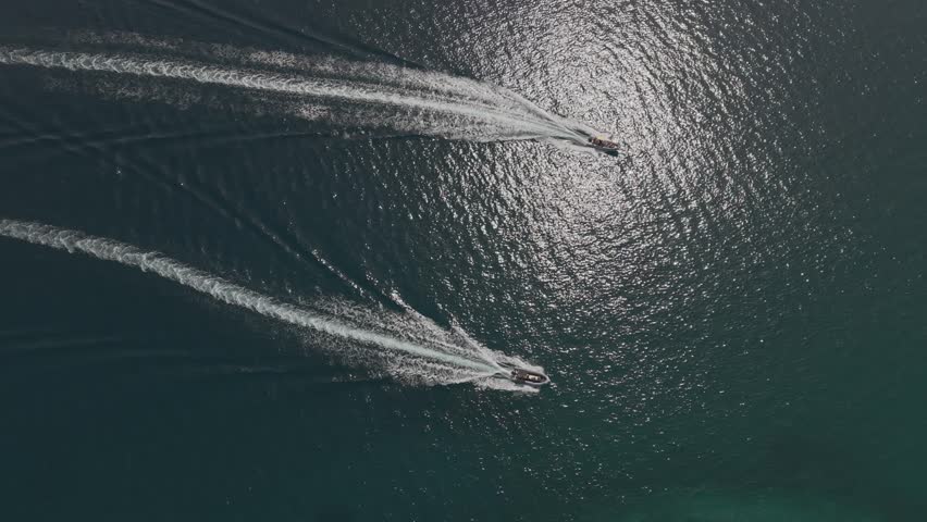 Boats incoming into the naval port