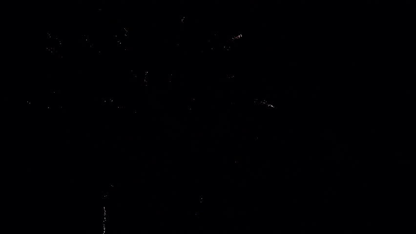 Celebration fireworks bursting brightly in the night