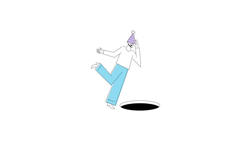 A sketchy style animated illustration showing a prank