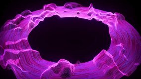 Dynamic neon magenta abstract sound wave visualization loop futuristic technology background motion graphic footage - Powered by Shutterstock - Get 15% off with code: PIKWIZARD15