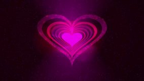 Glowing pink and purple nested hearts motion background with shimmering particles and seamless loop for romantic projects - Powered by Shutterstock - Get 15% off with code: PIKWIZARD15