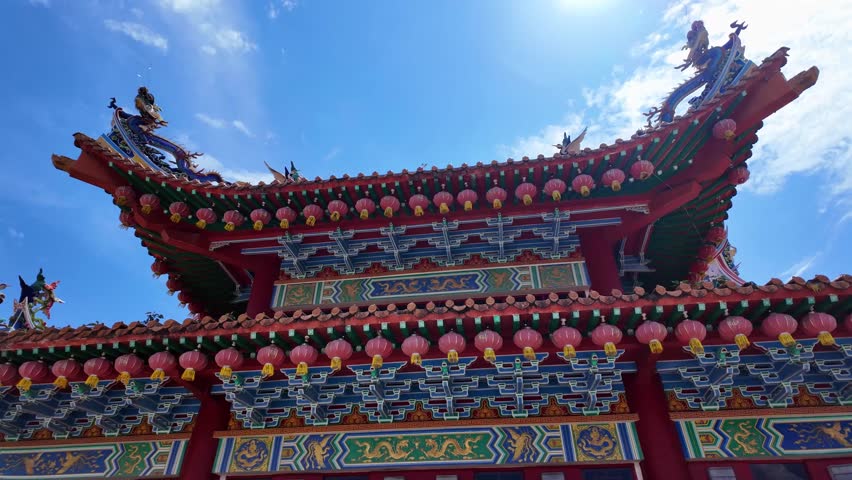 Distinctive architecture Thean Hou Temple prominent Chinese temple in Kuala Lumpur, Malaysia