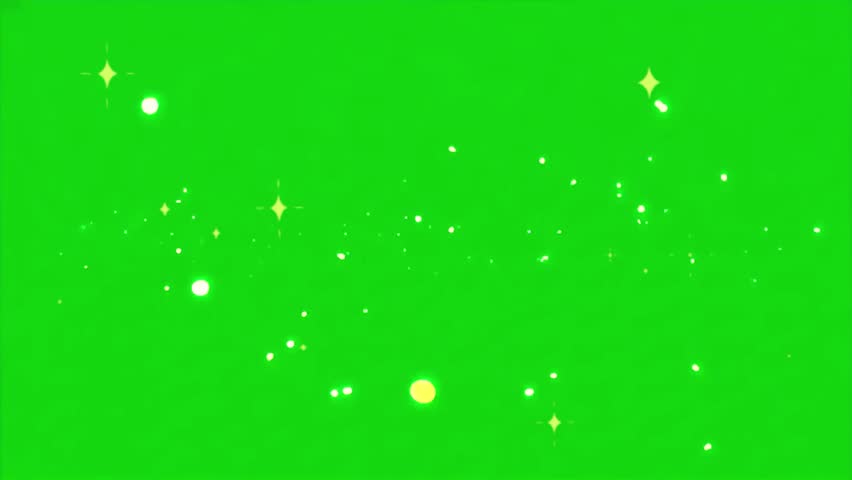 Green Screen Sparkling Particles Background Animation