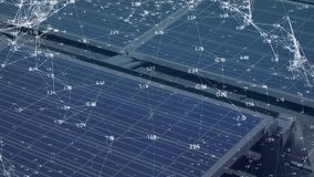 Animation of network of connections over solar panels and caucasian male engineer. environment, sustainability, ecology, renewable energy concept digitally generated video. - Powered by Shutterstock - Get 15% off with code: PIKWIZARD15
