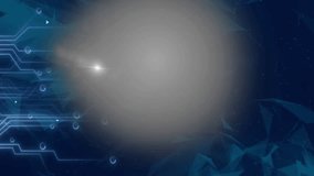 Animation of connections with tech icons and integrated circuit on navy background. Global network, data processing and technology concept digitally generated video. - Powered by Shutterstock - Get 15% off with code: PIKWIZARD15