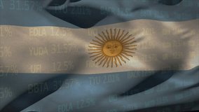 Animation of data processing over flag of argentina. Global patriotism and digital interface concept digitally generated video. - Powered by Shutterstock - Get 15% off with code: PIKWIZARD15