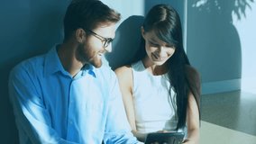 Animation of financial data processing over diverse business people working at office. Global business, finances and digital interface concept digitally generated video. - Powered by Shutterstock - Get 15% off with code: PIKWIZARD15