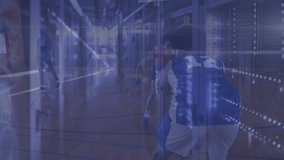 Animation of financial data processing over diverse basketball player. global sports and data processing concept digitally generated video. - Powered by Shutterstock - Get 15% off with code: PIKWIZARD15
