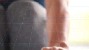 Animation of statistics and data processing on blue background. Social media and communication interface concept digitally generated video. - Powered by Shutterstock - Get 15% off with code: PIKWIZARD15