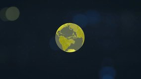 Animation of data processing over globe. Global technology and digital interface concept digitally generated video. - Powered by Shutterstock - Get 15% off with code: PIKWIZARD15