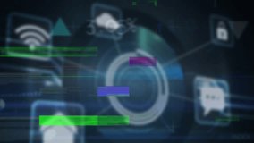 Animation of glitch effect over multiple screens with data processing and digital icons. Computer interface and business technology concept - Powered by Shutterstock - Get 15% off with code: PIKWIZARD15