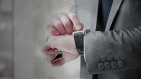 Animation of network of connections and globe with like text over caucasian businessman. Global finances, business and digital interface concept digitally generated video. - Powered by Shutterstock - Get 15% off with code: PIKWIZARD15