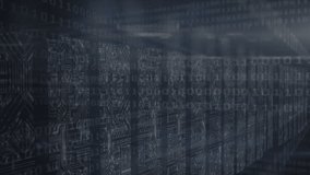 Animation of financial data processing and screens with microprocessor connections over server room. Global finance and business data storage technology concept - Powered by Shutterstock - Get 15% off with code: PIKWIZARD15
