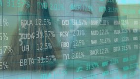 A woman is using a digital tablet in an office. Global business data processing digital interface and technology concept digitally generated video. - Powered by Shutterstock - Get 15% off with code: PIKWIZARD15