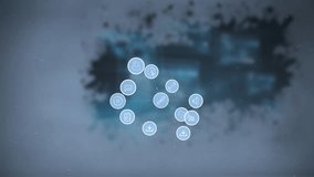 Animation of technology icons over moving clock on grey background. global network, connections, technology and digital interface concept digitally generated video. - Powered by Shutterstock - Get 15% off with code: PIKWIZARD15