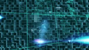 Animation of data processing over dark background. global data processing and connections concept digitally generated video. - Powered by Shutterstock - Get 15% off with code: PIKWIZARD15