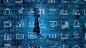 Animation of data processing over processor circuit board. Global business digital interface technology and networking concept digitally generated image. - Powered by Shutterstock - Get 15% off with code: PIKWIZARD15