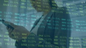 Animation of financial data processing over caucasian businesswoman using smartphone. Global business, finance, connections and data processing concept digitally generated video. - Powered by Shutterstock - Get 15% off with code: PIKWIZARD15