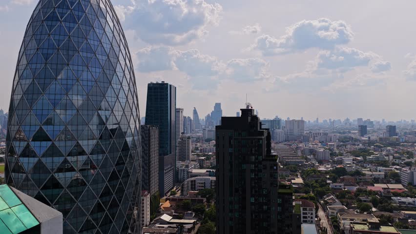 Expansive aerial view of Bangkok