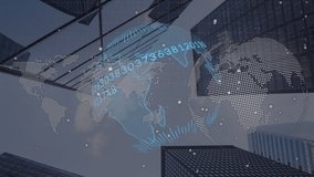 Animation of data processing over cityscape. Global business and digital interface concept digitally generated video. - Powered by Shutterstock - Get 15% off with code: PIKWIZARD15