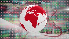 Animation of globe spinning over heart rate monitor and world map. Human biology and global technology concept digitally generated video. - Powered by Shutterstock - Get 15% off with code: PIKWIZARD15