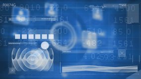 Animation of network of connections with icons and data processing over server room. Global business and digital interface concept digitally generated video. - Powered by Shutterstock - Get 15% off with code: PIKWIZARD15