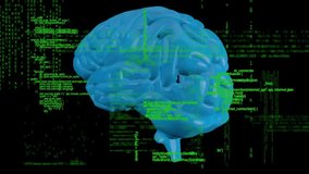 Animation of spinning brain over mathematical equations. Global science and digital interface concept digitally generated video. - Powered by Shutterstock - Get 15% off with code: PIKWIZARD15