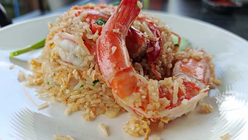 Fried rice with shrimp. Delicious.