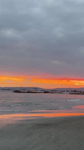 sunset on the beach in Cyprus